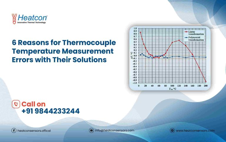 Errors in thermocouple temperature measurement.