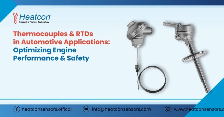 Thermocouples and RTDs in automotive applications.