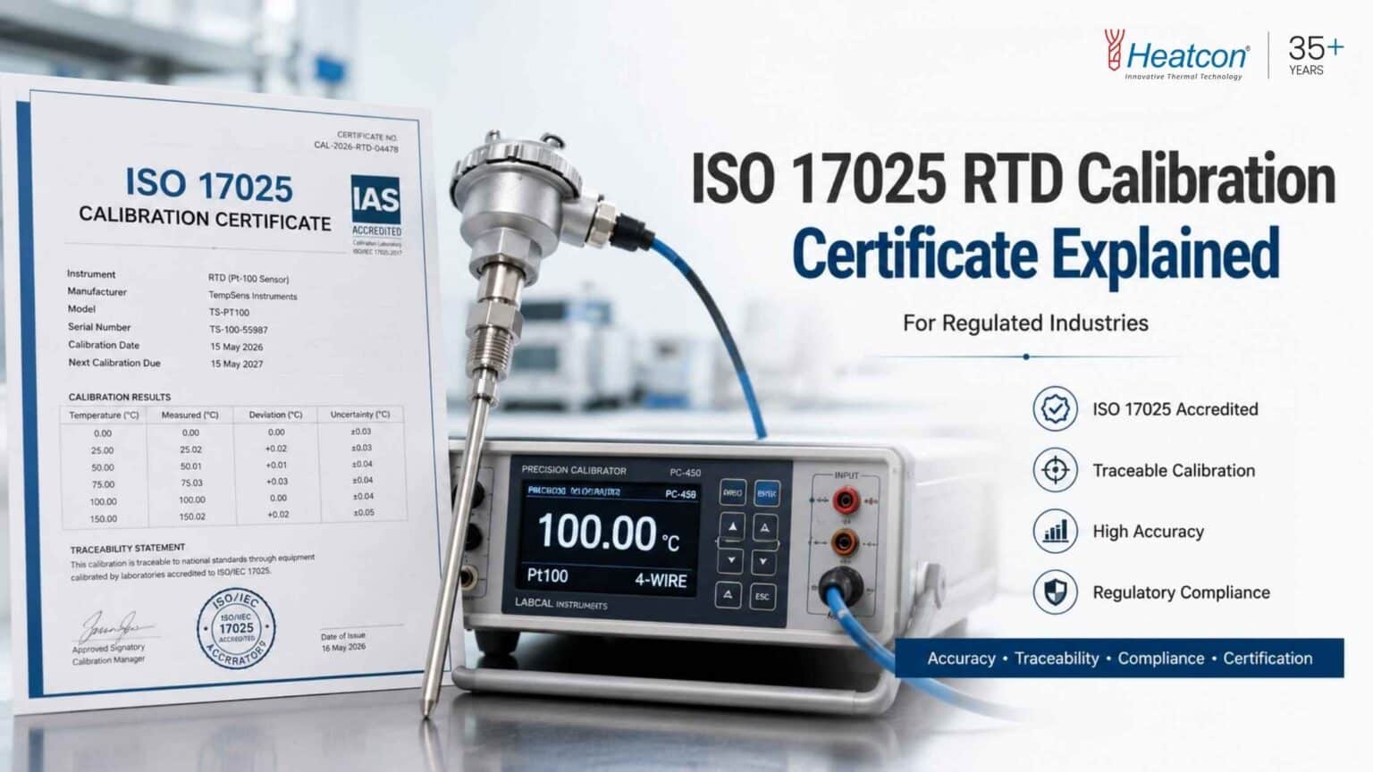 ISO 17025 RTD Calibration Certificate Explained for Regulated ...