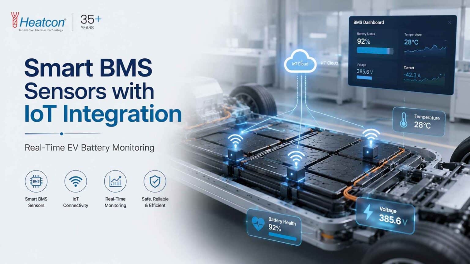 IoT Battery Management Sensors for Smart EV Monitoring | Heatcon Sensors